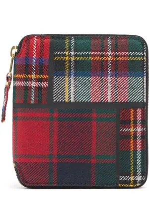 Comme des Garçons Tartan Patchwork Zip-around Wool Wallet