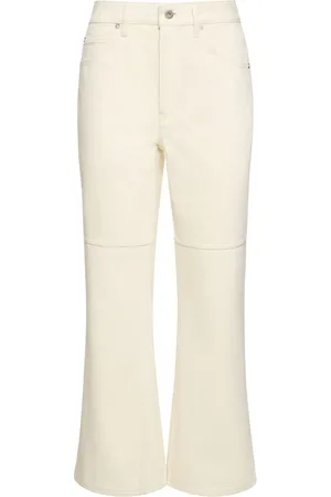 Jil Sander Cotton Denim Mid Rise Knee Line Jeans