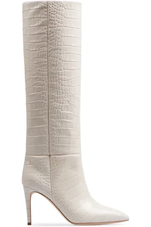 PARIS TEXAS 85mm Stiletto Croc Embossed Boots