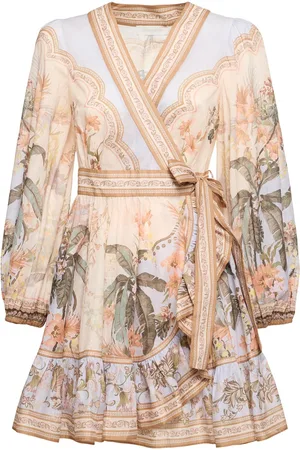 ZIMMERMANN Wylie Cotton Mini Wrap Dress