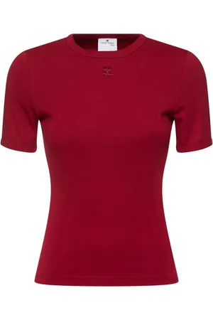 Courrèges Signature Contrast Cotton T-shirt