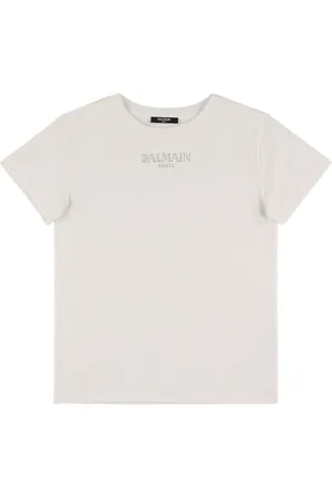 Balmain Embellished Cotton Jersey T-shirt