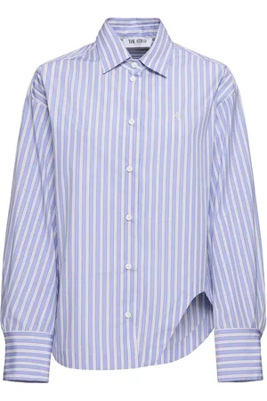 The Attico Eliza Striped Cotton Poplin Shirt