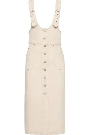 Marant Etoile Filipine Cotton Denim Midi Dress