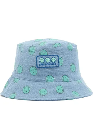 The New Society Printed Cotton Denim Bucket Hat