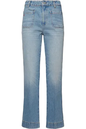 Victoria Beckham Alina Cropped Denim Twill Kick Jeans