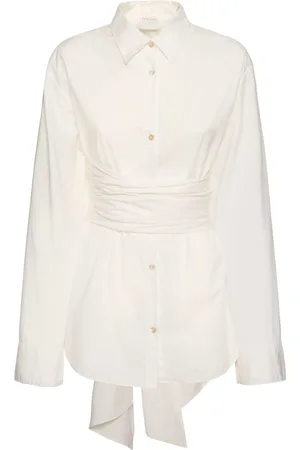 FORTE FORTE Knotted Poplin Long Shirt