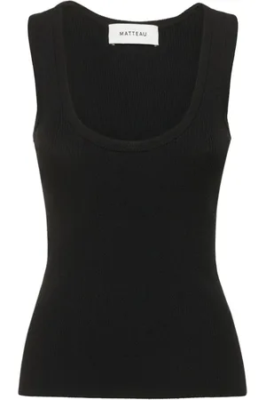 MATTEAU Ribbed Viscose Jersey Tank Top
