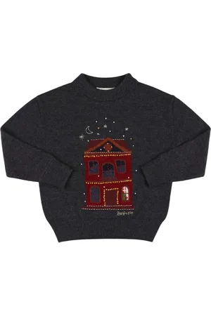 BONPOINT Jacquard Wool Knit Sweater