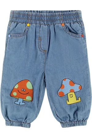 Stella McCartney Embroidered Cotton Chambray Pants