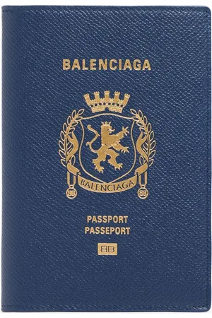 Balenciaga Logo Leather Passport Holder