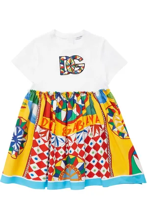 Dolce & Gabbana Carretto Print Cotton Jersey Dress