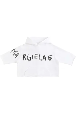 Maison Margiela Logo Print Cotton Sweatshirt Hoodie