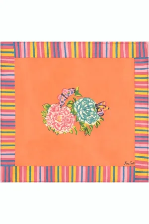 LISA CORTI Kandem Queen Peach Set Of 4 Napkins