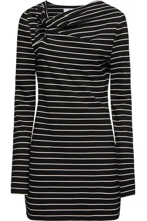 Msgm Striped Jersey Mini Dress