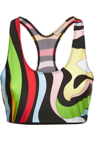 Puccini Jersey Marmo Printed Crop Top
