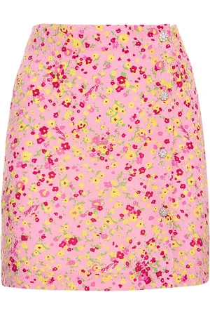ROTATE Floral Print Jacquard Mini Skirt