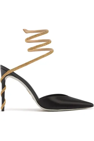 RENE CAOVILLA 105mm Embellished Satin Pumps