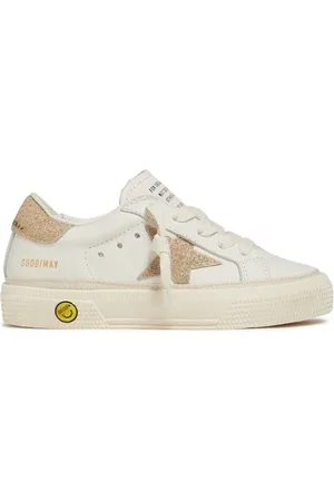 Golden Goose May Leather & Crystal Sneakers