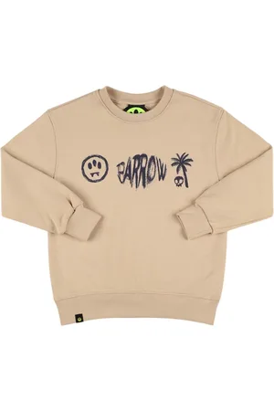 BARROW Printed Cotton Crewneck Sweatshirt