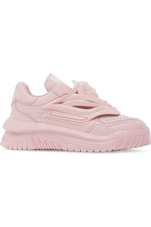 VERSACE 30mm Odissea Leather & Rubber Sneakers