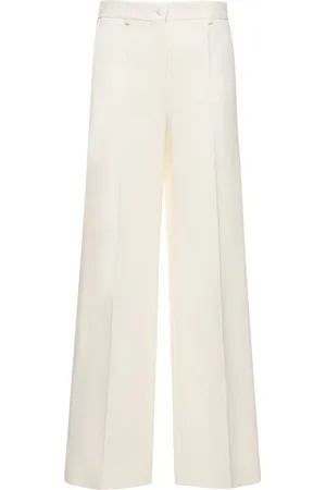 Dolce & Gabbana Viscose Crepe Wide Leg Flared Pants