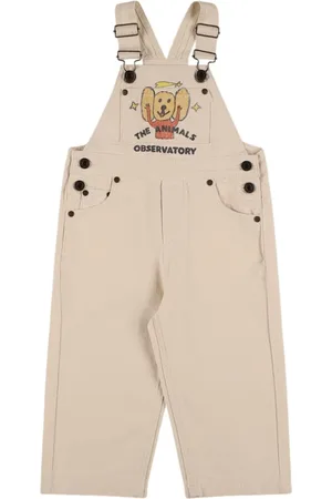 The Animals Observatory Printed Cotton Twill Overalls