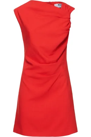 Msgm Draped Jersey Mini Dress
