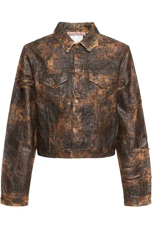 Acne Studios Oraia Monogram Distressed Denim Jacket