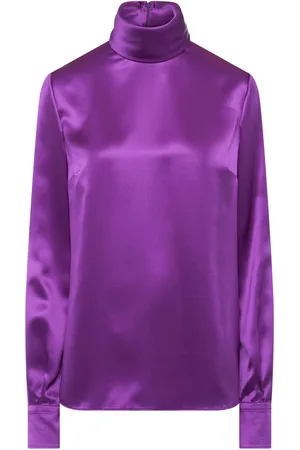Dolce & Gabbana Silk Satin Turtleneck Shirt