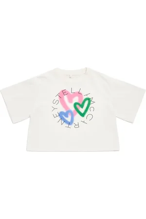 Stella McCartney Printed Cotton Jersey Cropped T-shirt