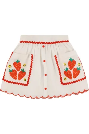 Stella McCartney Embroidered Cotton & Linen Skirt