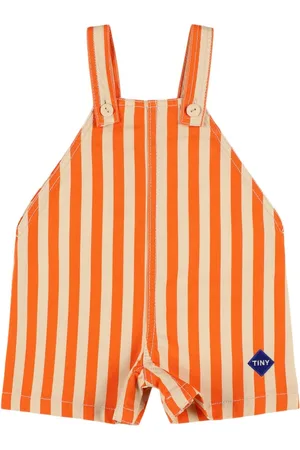 Tiny Cottons Striped Cotton Twill Overalls