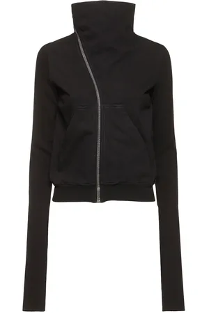 Rick Owens Mountain Jersey Zip-up Cotton Sweatshirt