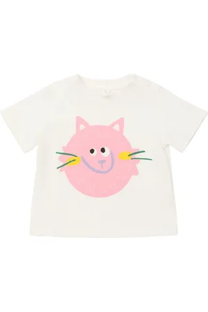 Stella McCartney Cat Print Cotton Jersey T-shirt