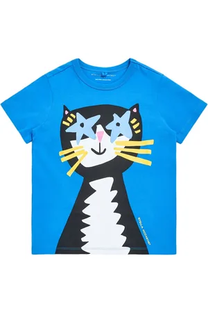 Stella McCartney Cat Print Cotton Jersey T-shirt