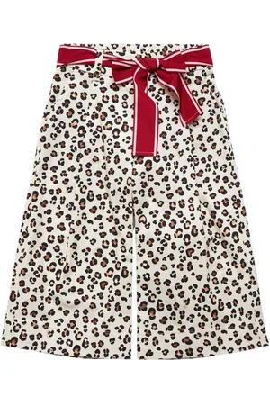 MONNALISA Printed Gabardine Pants