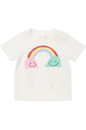 Stella McCartney Rainbow Print Cotton Jersey T-shirt