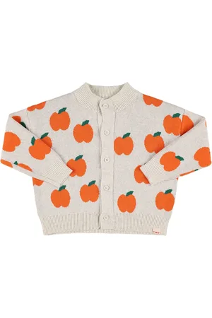 Tiny Cottons Jacquard Knit Cotton Cardigan