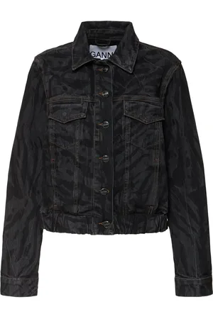 Ganni Lazer Denim Bomber Jacket