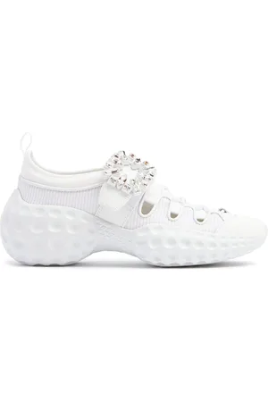 Roger Vivier Viv Run Cotton & Mesh Sneakers