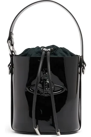 Vivienne Westwood Daisy Shiny Patent Drawstring Bucket Bag