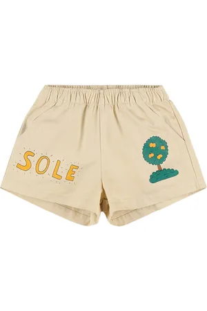 Tiny Cottons Printed Cotton Twill Shorts