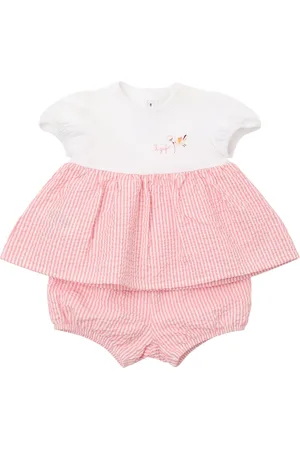 Il gufo Seersucker Dress & Diaper Cover