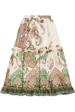 Etro Printed Cotton & Silk Muslin Skirt