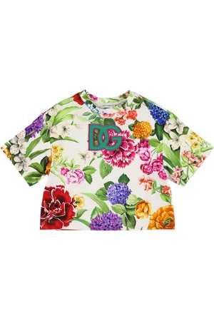 Dolce & Gabbana Floral Print Cotton Jersey T-shirt