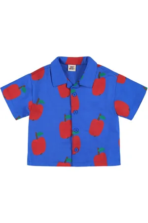 Jelly Mallow Apple Print Cotton Shirt