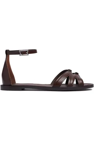 Max Mara 10mm Doubleflat Leather Sandals