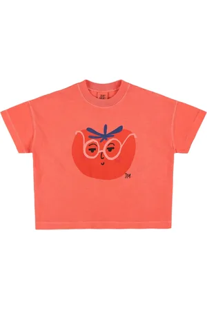 Jelly Mallow Tomato Print Cotton Jersey T-shirt