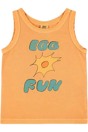Jelly Mallow Egg Print Cotton Jersey Tank Top
